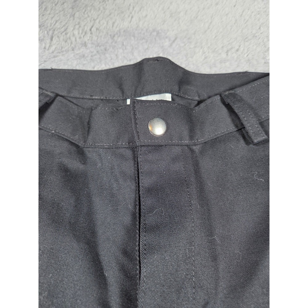 Black Work Pants Button Fly Belt Loops Casual Office Career Size Unknown